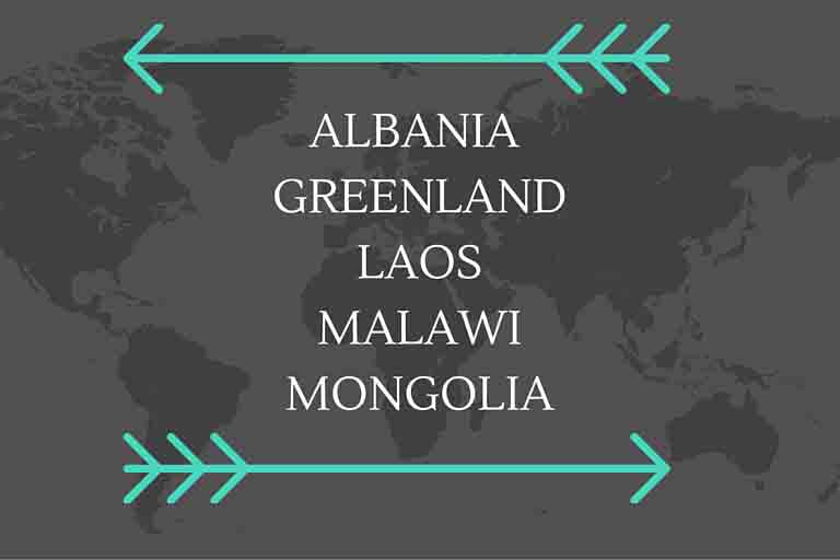 Jen’s top five places to visit? Albania, Greenland, Laos, Malawi, Mongolia. They may not have much in common, but they’re all off the beaten path.