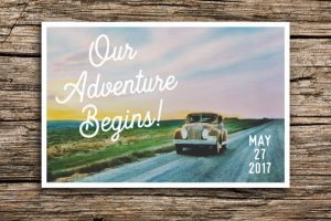 On the Road Save the Date Card