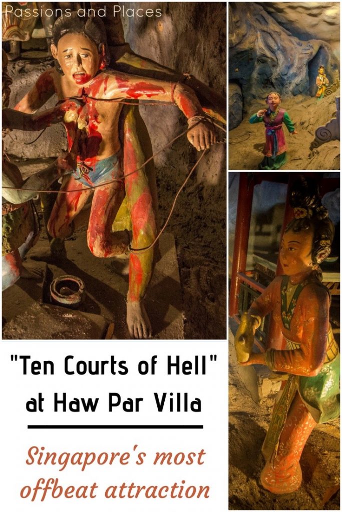 Looking for free things to do in Singapore, or just something off the beaten path? Look no further than Haw Par Villa, a truly unusual museum-cum-theme park that’s free to visit. Ten Courts of Hell is the most popular exhibit, depicting the Buddhist concept hell in all its gruesomeness. #Singapore #HawParVilla