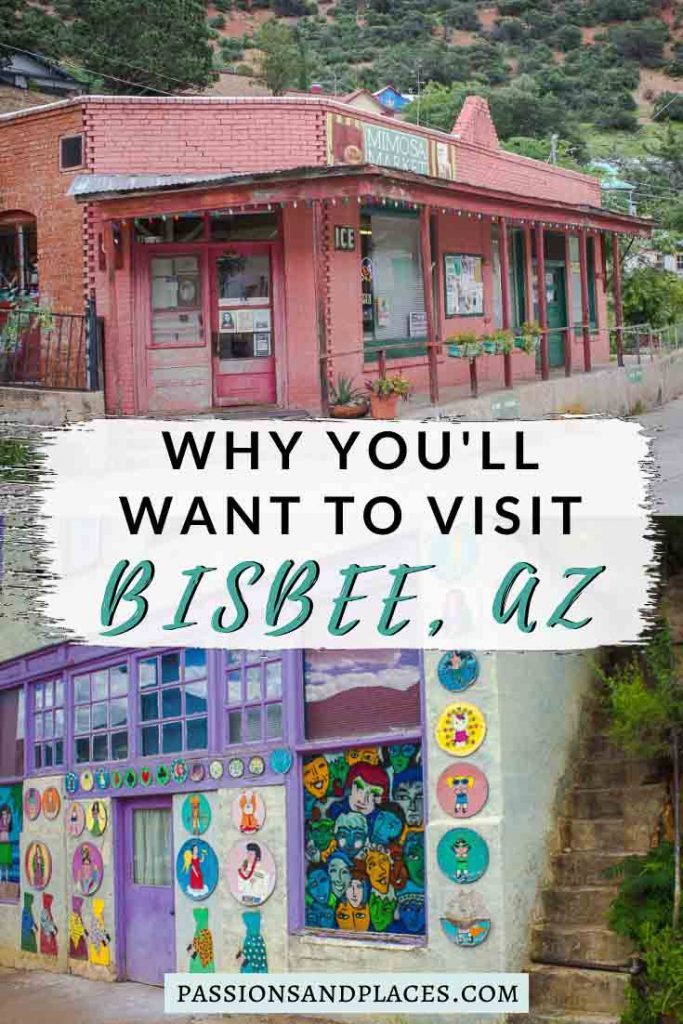 Bisbee, AZ, is one of the best Tucson day trips, but this historic, artsy town easily warrants a longer visit. An old mining town that’s become a haven for hippies and creatives, Bisbee is packed with unusual art, interesting attractions, and great places to wander. This guide has the best things to do in Bisbee, Arizona, plus recommended hotels and restaurants. If you go on an Arizona road trip, make sure Bisbee is on your itinerary! #bisbee #bisbeeaz #arizona