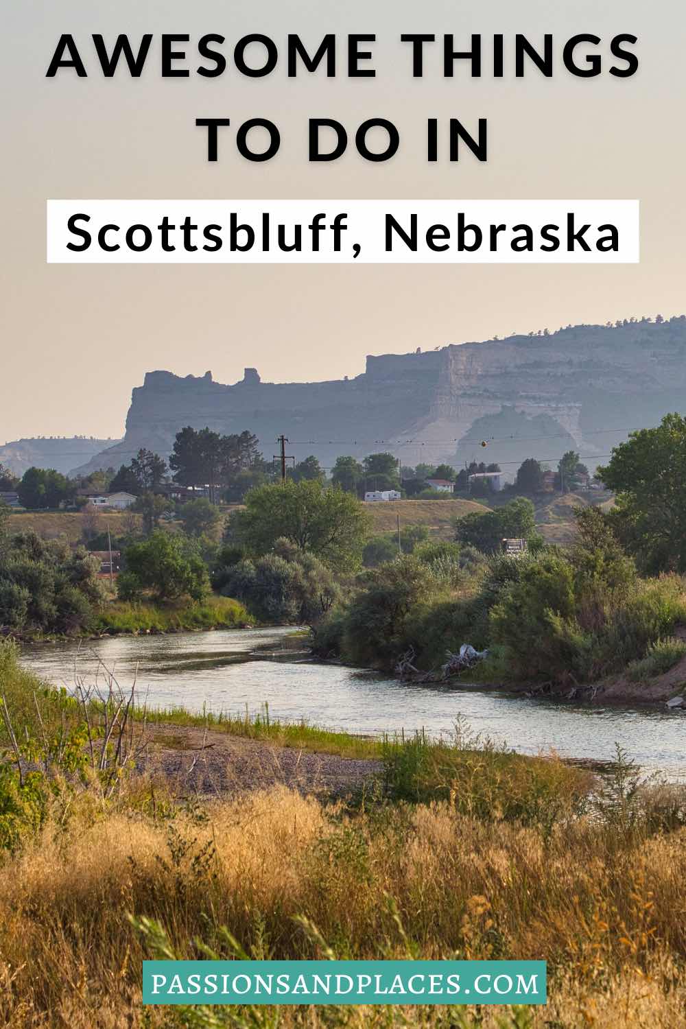 Scottsbluff, NE, is an offbeat town in western Nebraska with a lot to offer. This list of things to do in Scottsbluff includes art, history, food, outdoors, and much more. Read about museums, restaurants, day trips from Scottsbluff, and of course Scotts Bluff National Monument. #scottsbluffne #nebraskapandandle #westnebraska